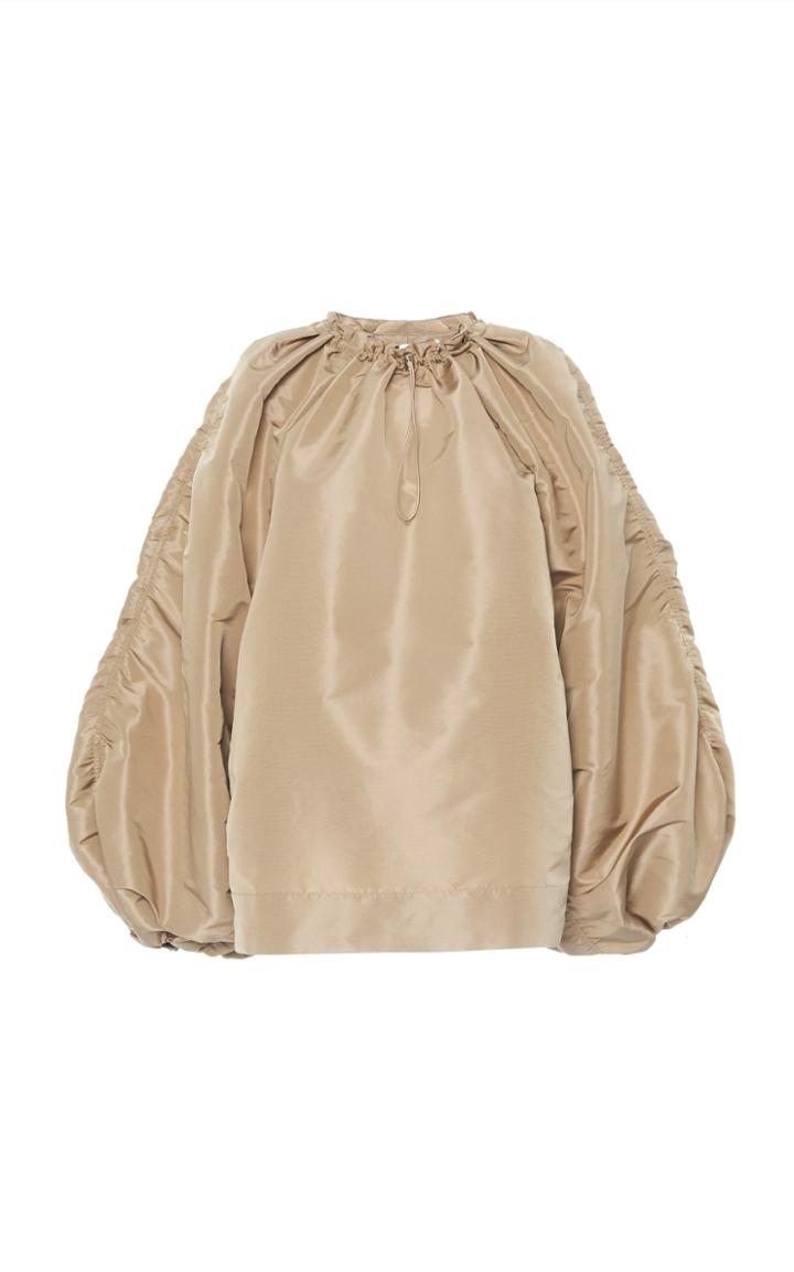 Moda Operandi N21 Ruched Puffed Sleeve Satin Top Size: 38