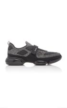Prada Two-tone Stretch-knit Sneakers