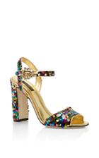 Dolce & Gabbana Sequined Leather Sandals