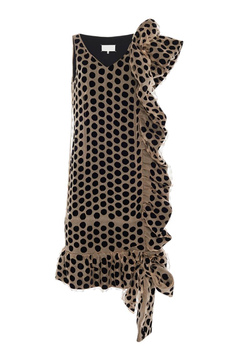 Moda Operandi Maison Margiela Embellished Polka-dot Silk Dress Size: 36