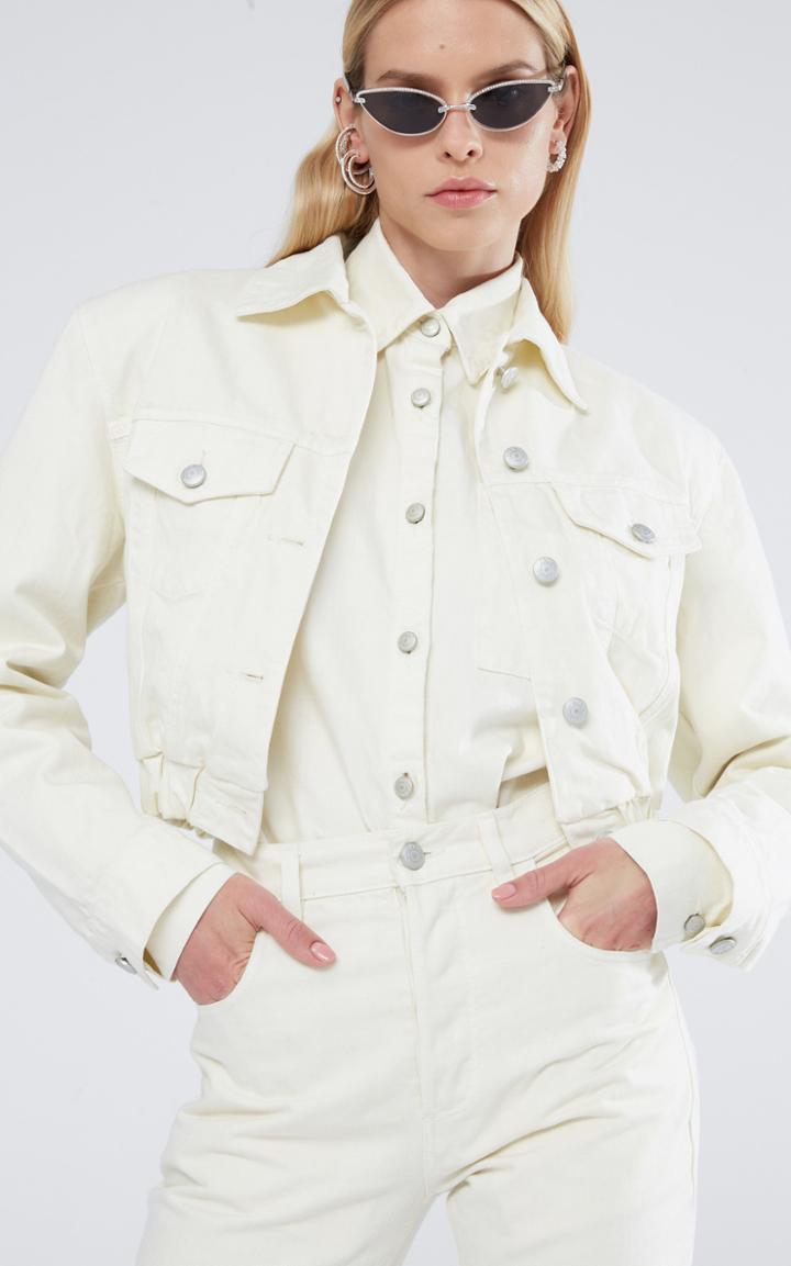Moda Operandi Magda Butrym Collared Denim Jacket