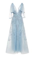 Elie Saab Embroidered Dress With Knotted Shoulders