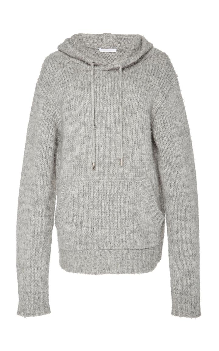 Helmut Lang Ghost Marl Wool-alpaca Hoodie