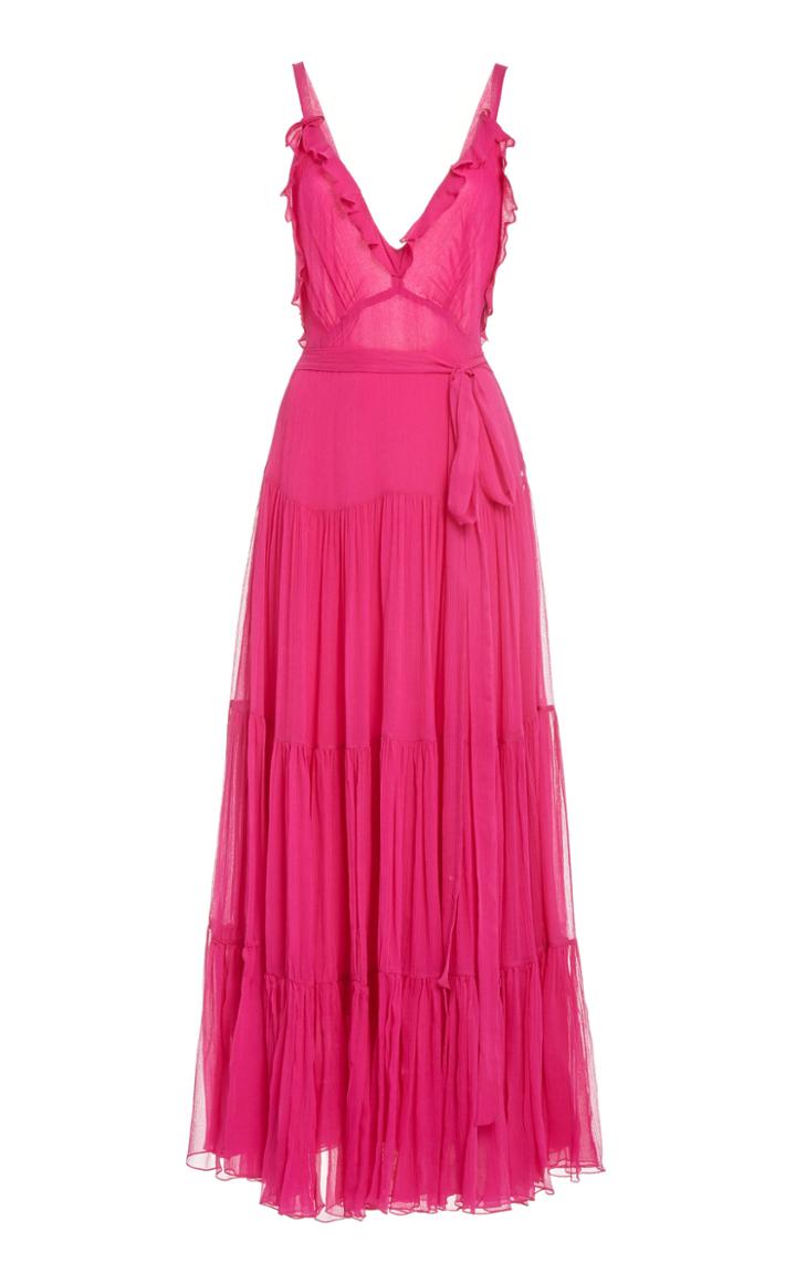 Alexis Tasha Ruffled Tiered Chiffon Maxi Dress