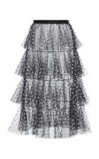 Philosophy Di Lorenzo Serafini Polka Dot Embroidered Midi Skirt