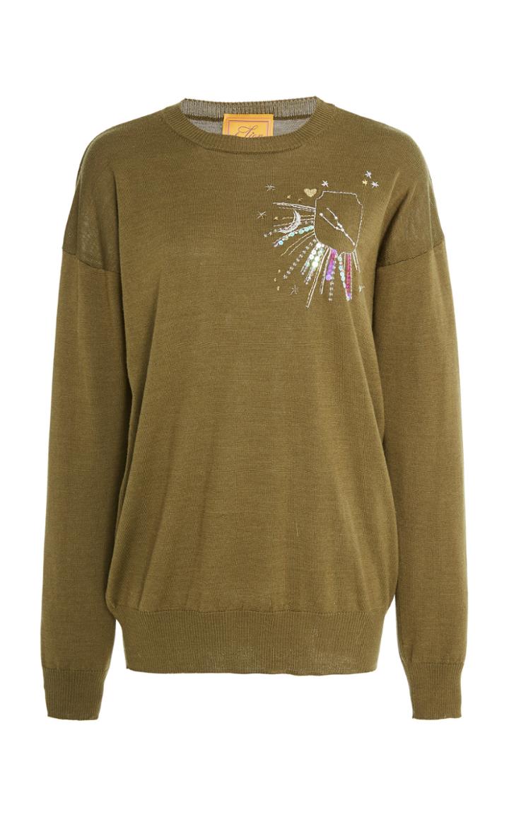 Le Lion Zodiac Crest Boyfriend Sweater