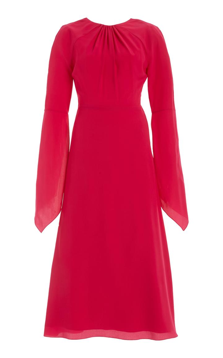 Moda Operandi Victoria Beckham Open-back Silk Georgette Midi Dress