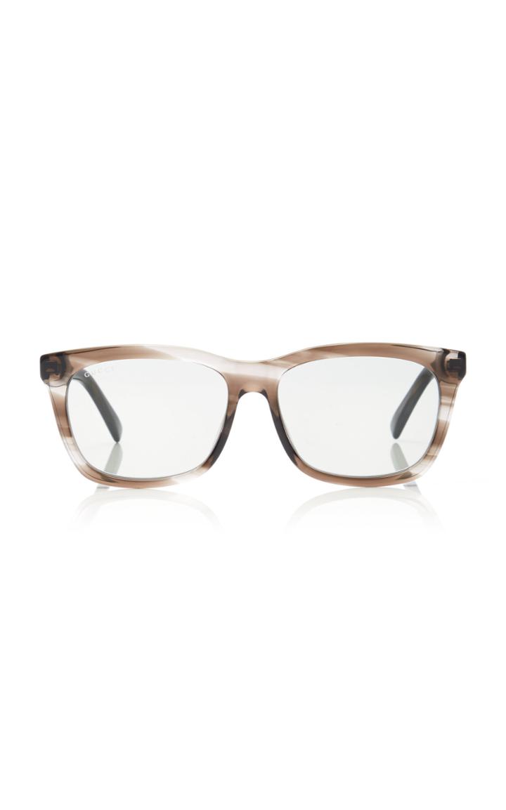 Gucci Web Plaque Evolution Oversized Square-frame Sunglasses