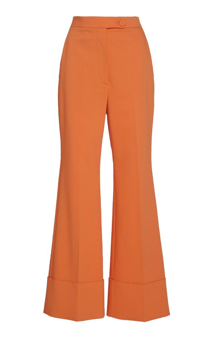 Sara Battaglia Cropped Cotton Blend Pant