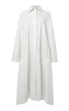 Moda Operandi Salvatore Ferragamo Asymmetric Leather Trench Coat Size: 40