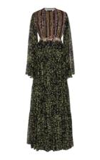 Giambattista Valli Floral Dolman-sleeve Silk Maxi Dress