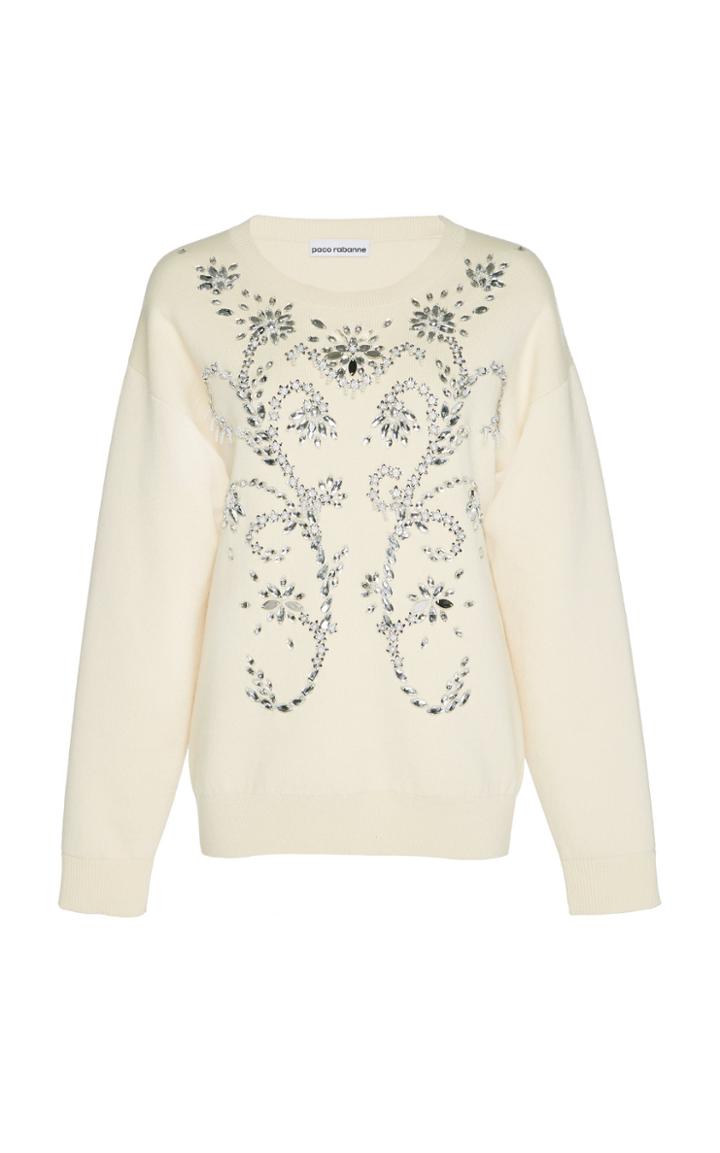 Paco Rabanne Embroidered Wool Sweater