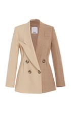 Acler Belvue Colorblock Linen-blend Blazer