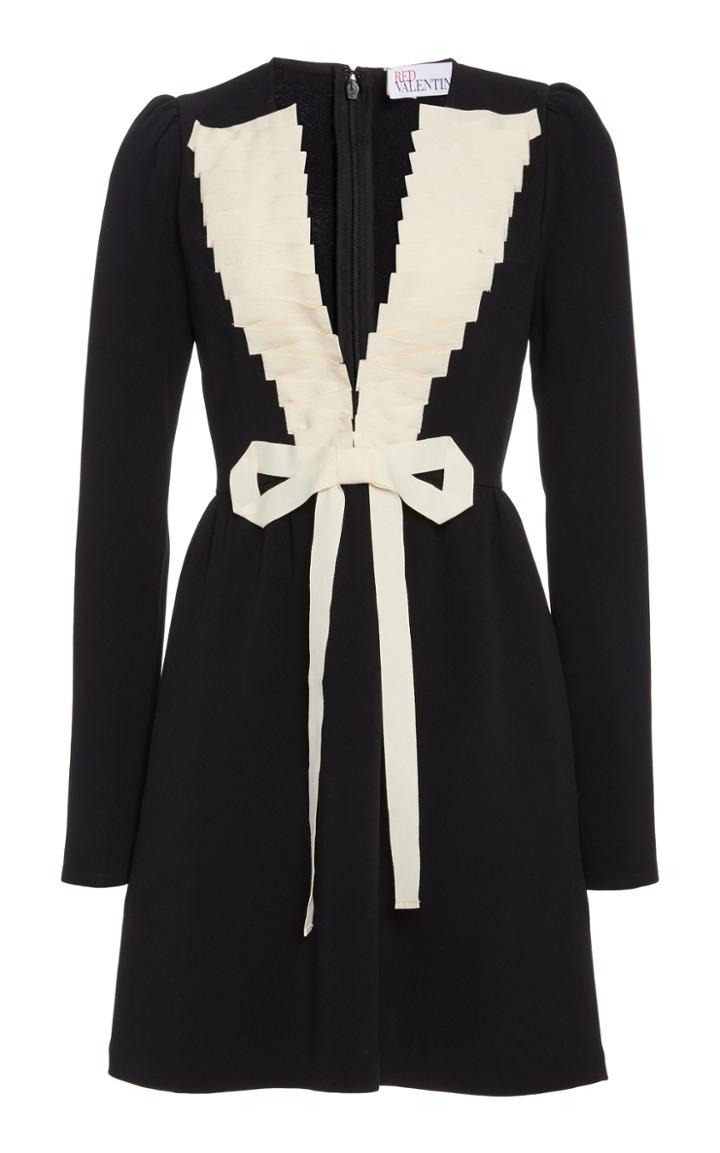 Moda Operandi Red Valentino Bow Crepe Mini Dress