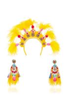 Ranjana Khan X Magnetic Midnight M'o Exclusive: Phoenix Feather Headband & Earrings Set