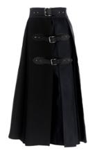 Dice Kayek Twill A-line Midi Skirt With Buckles