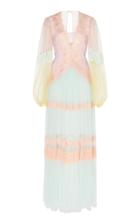 Peter Pilotto Pleated Tulle Lace Gown