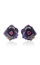 Moda Operandi Anabela Chan Lavender Bloom Earrings