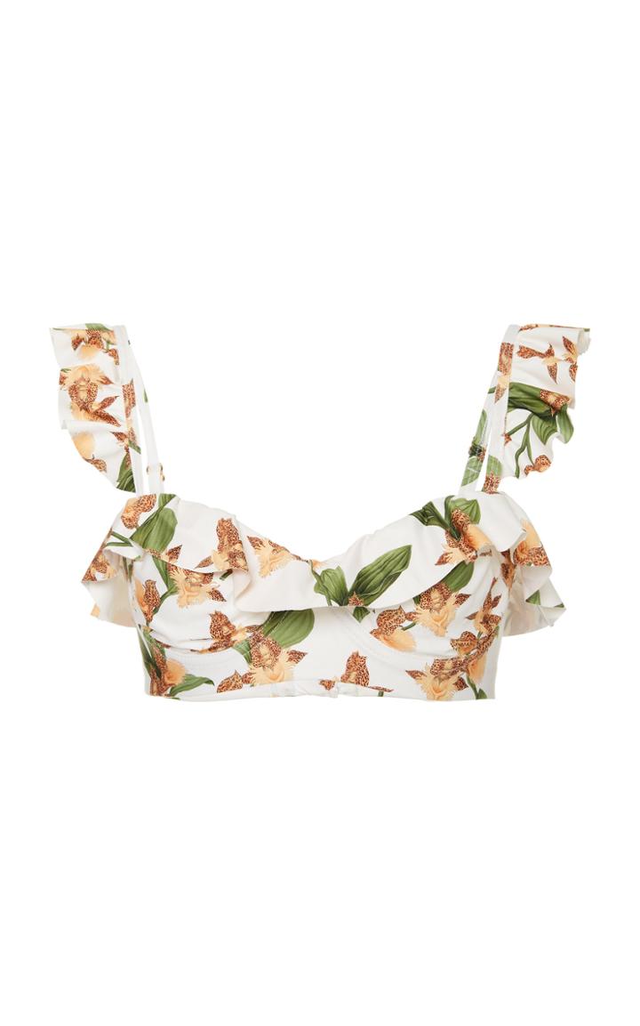 Moda Operandi Agua By Agua Bendita Margot Jardin Ruffled Bikini Top