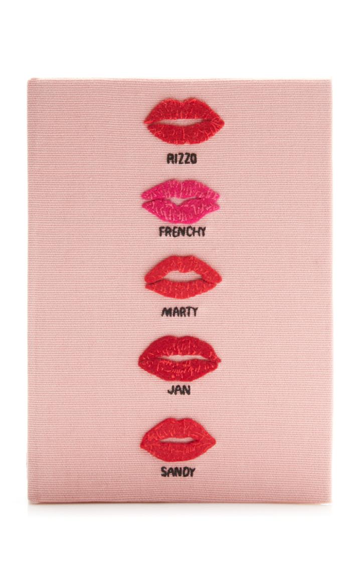 Olympia Le-tan Grease Appliqud Embroidered Canvas Clutch
