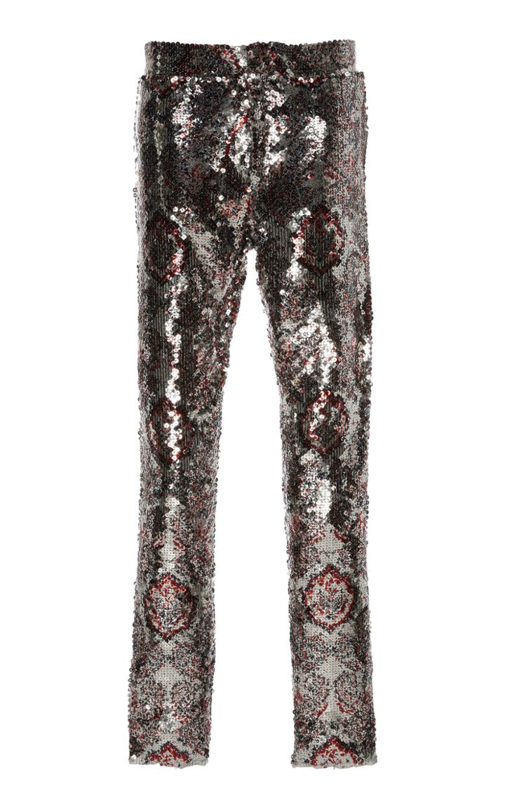 Isabel Marant Odizo Tailored Metallic Jacquard Pants