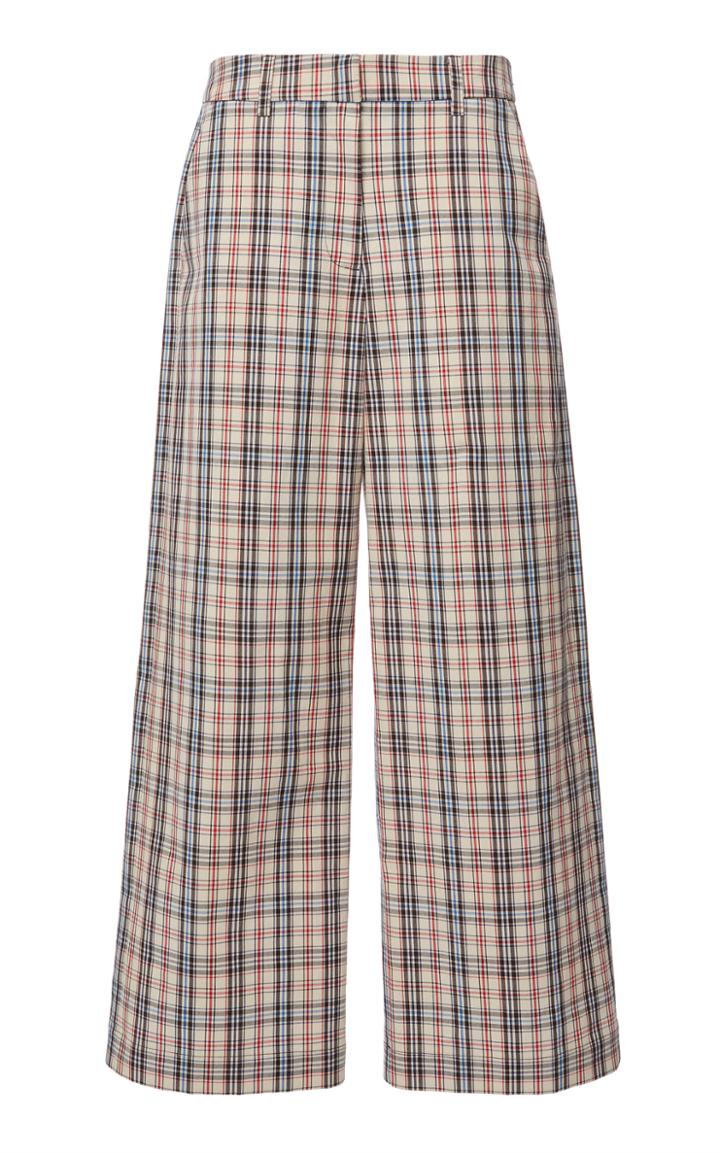 Isa Arfen Tartan Wide Leg Pants