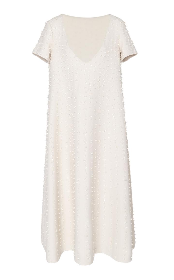 The Row Mattei Embellished Wool And Silk-blend Dress