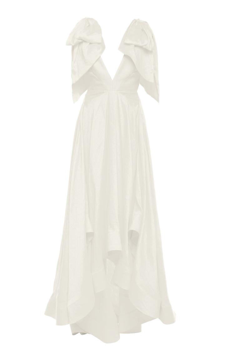 Acler Bargo Linen Bow Maxi Dress