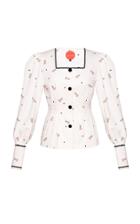 Marianna Senchina Floral Puff Shoulder Jacket