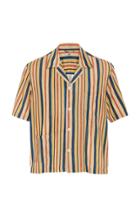 Bode Vancouver Striped Cotton Button-up Shirt