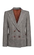 Moda Operandi Blaz Milano Longwood Charmer Wool-blend Check Blazer