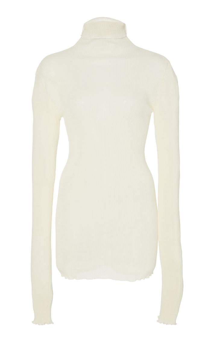 Lauren Manoogian Accordion Ribbed Turtleneck