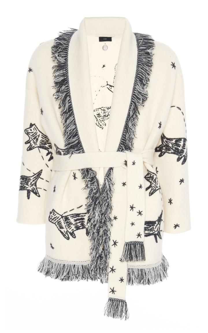 Alanui Last Great Race Fringed Wool-cashmere Cardigan