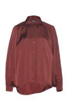 Moda Operandi Rochas Satin Button-up Top Size: 38
