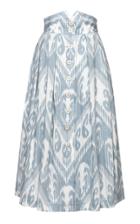 Moda Operandi Lena Hoschek Salon Pleated Printed Cotton Midi Skirt