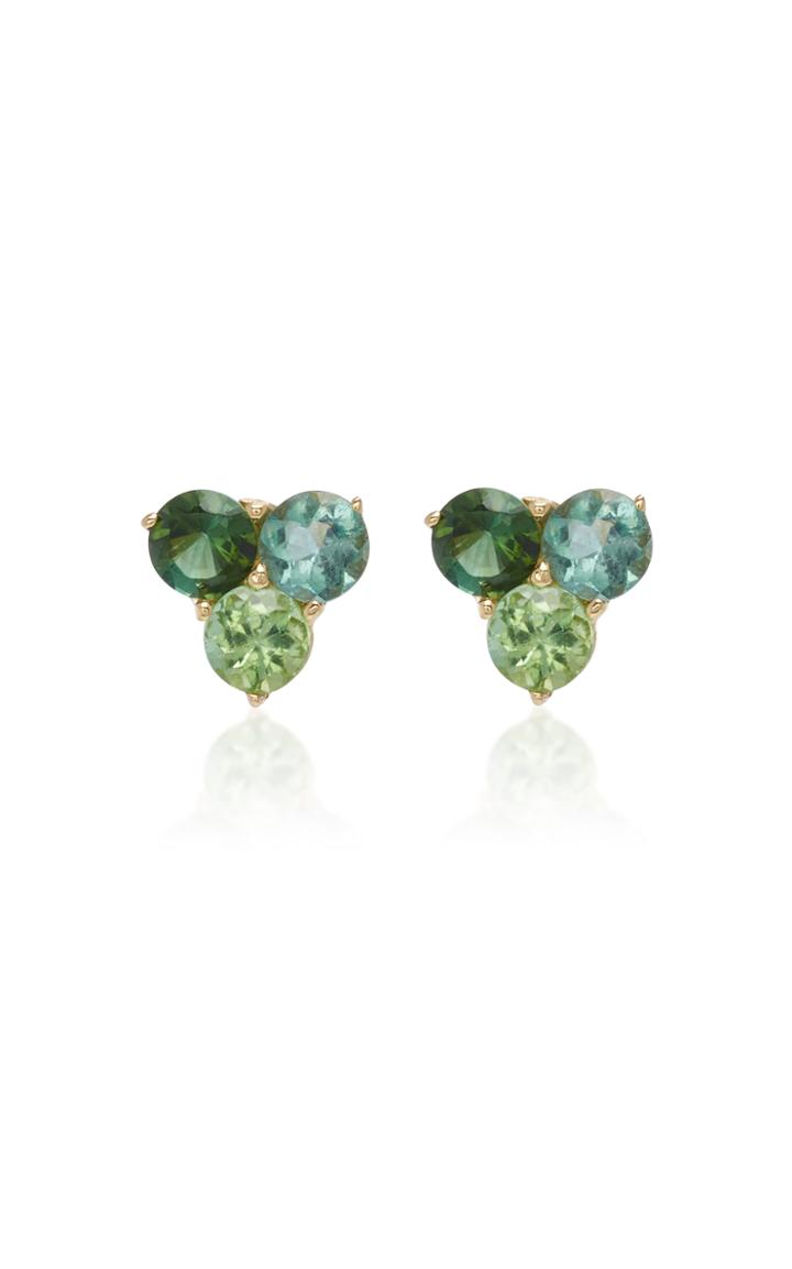 Eden Presley 4mm Round Tri Stud Earrings