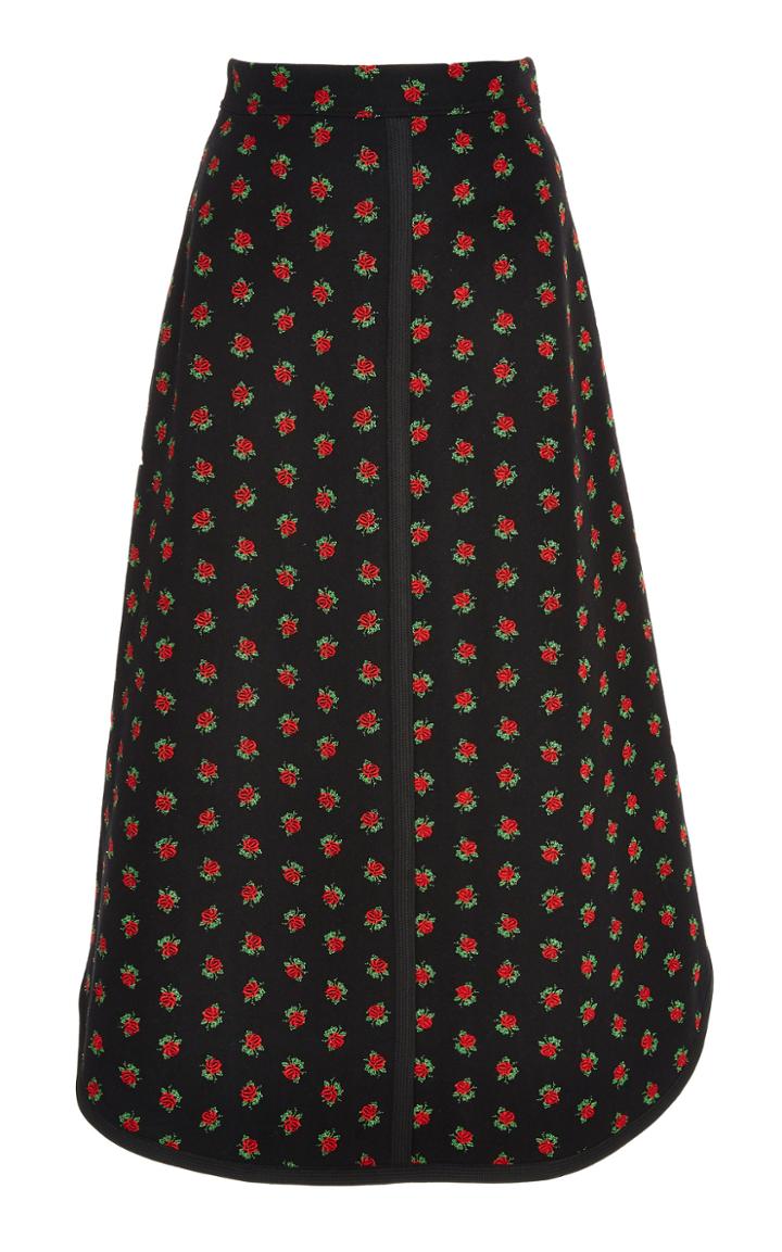 Philosophy Di Lorenzo Serafini Embroidered Felt Long Skirt