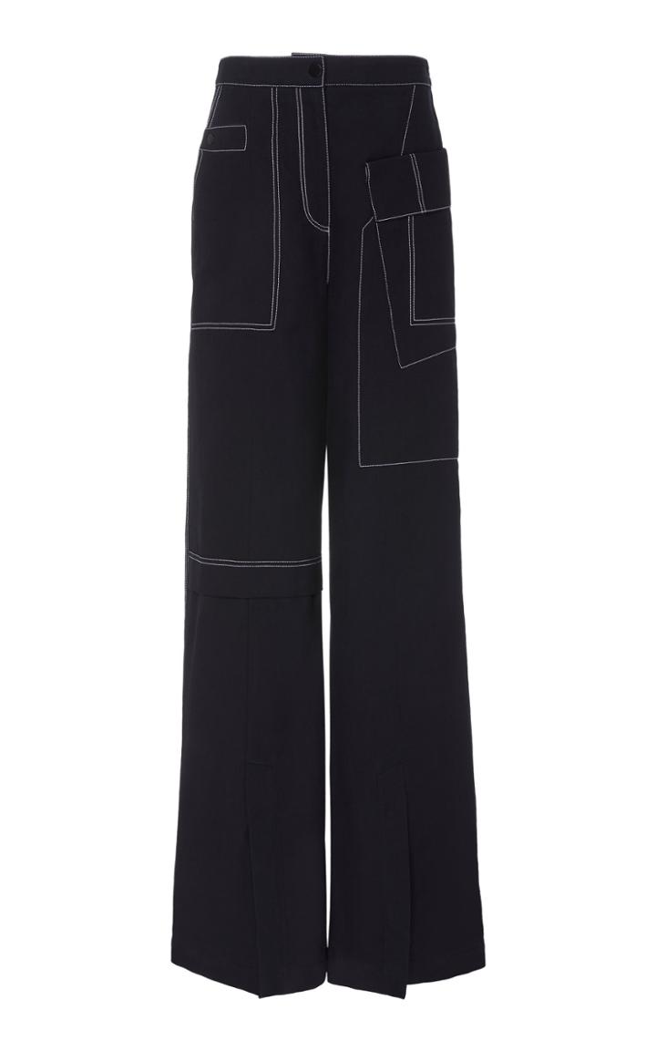 3.1 Phillip Lim High-waisted Wide-leg Denim Cargo Pants