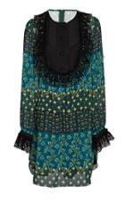 Anna Sui Patchwork Petals Ruffled Dress