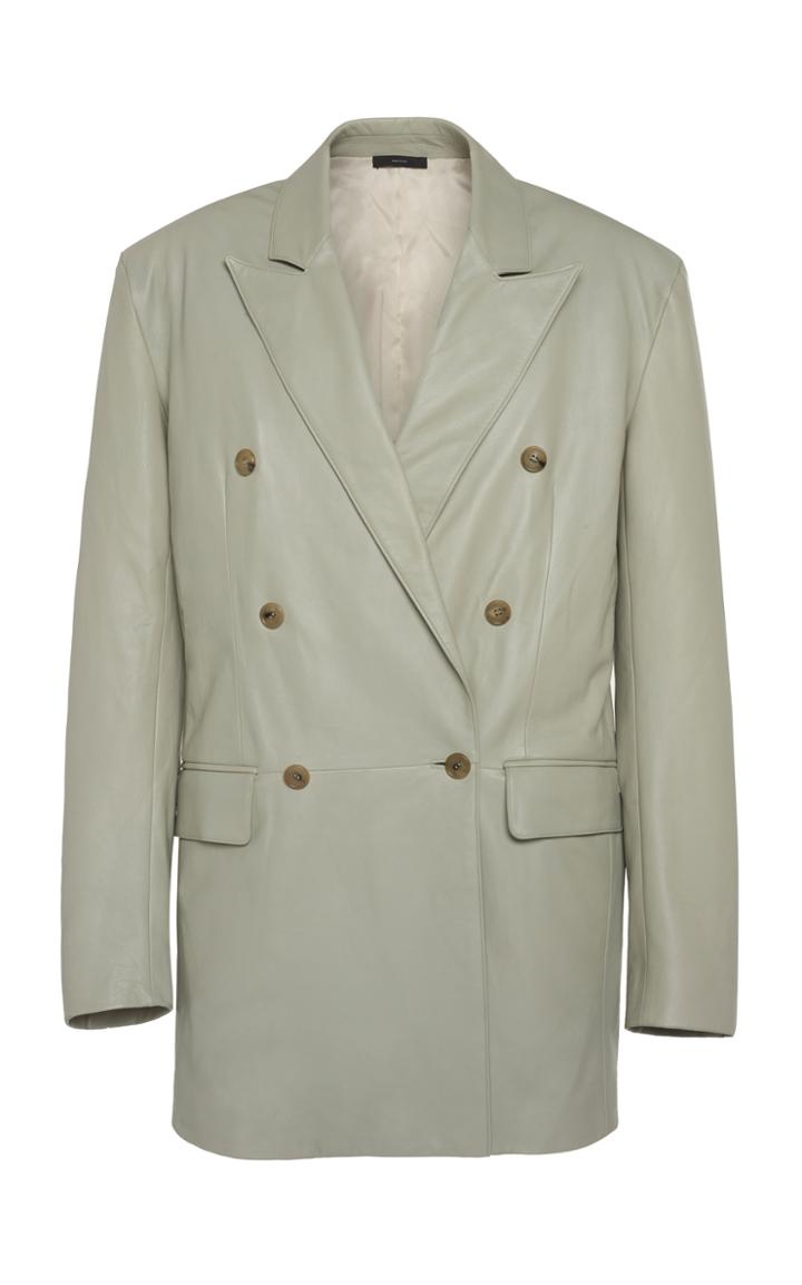 Paul Smith Leather Double Breasted Jacket