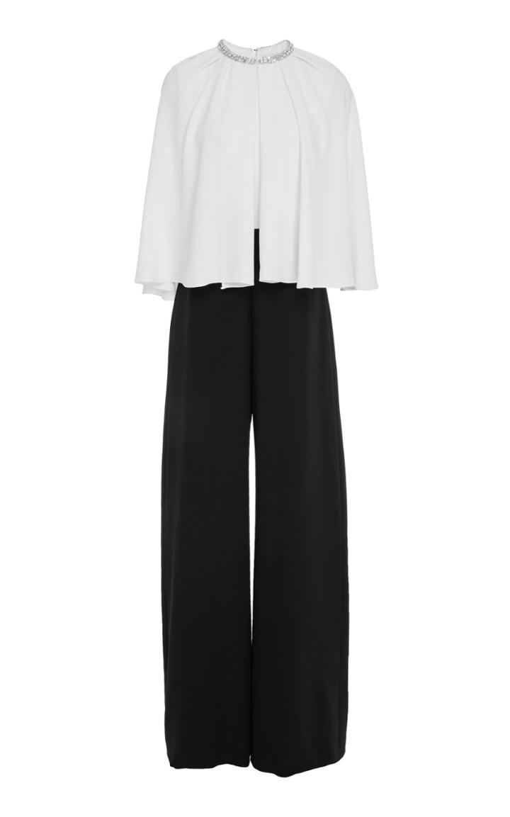 Reem Acra Cape Silk Jumpsuit