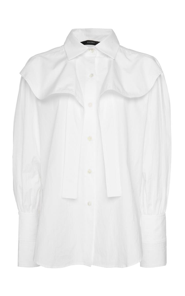 Ellery Icaro Frill Yoke Cotton Shirt