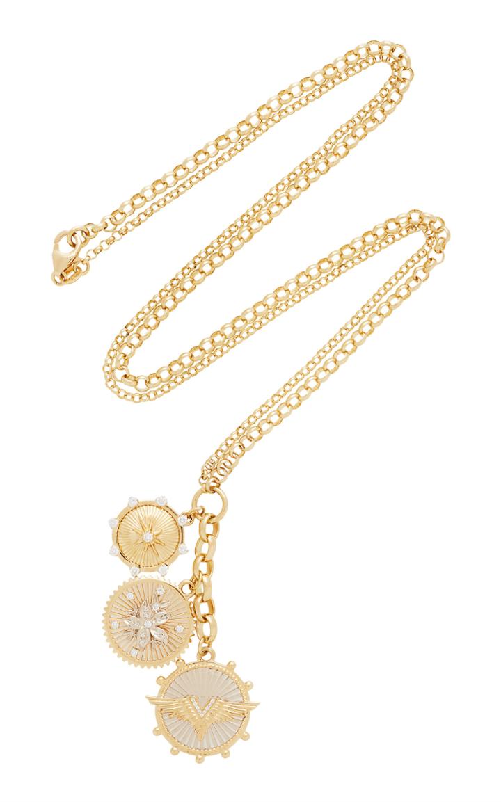 Foundrae Dotted Wings Diamond Mille Fleur And Diamond Spark Chapter Necklace On 28 Mixed Belcher