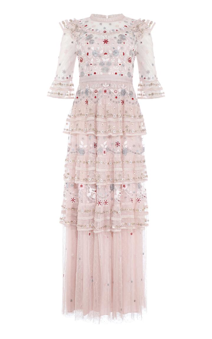 Needle & Thread Eden Embroidered Maxi Dress