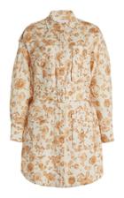 Moda Operandi Significant Other Aphrodite Floral-print Linen-blend Shirt Dress