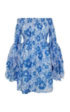 All Things Mochi Kanoa Off-the-shoulder Smocked Floral-print Dress
