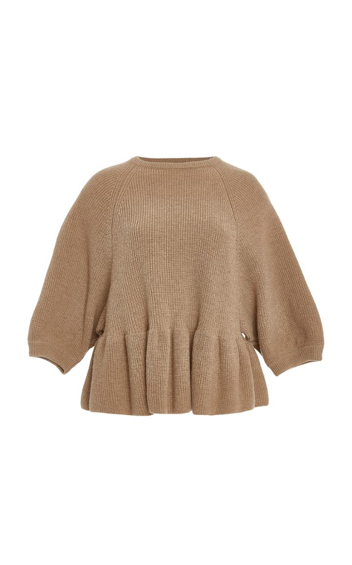 Red Valentino Wool Peplum Sweater