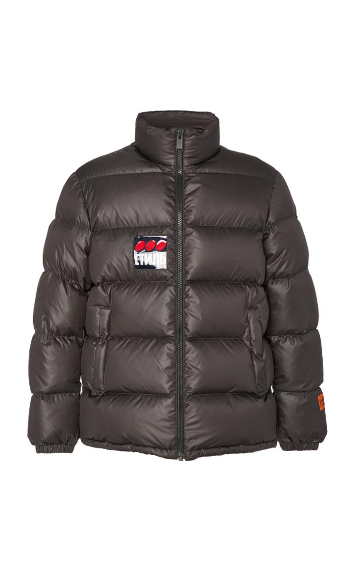 Heron Preston Logo-appliqud Quilted Shell Down Jacket