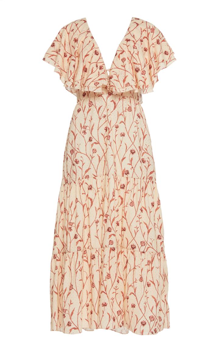 Johanna Ortiz Southern Magnolia Floral Cotton Eyelet Dress