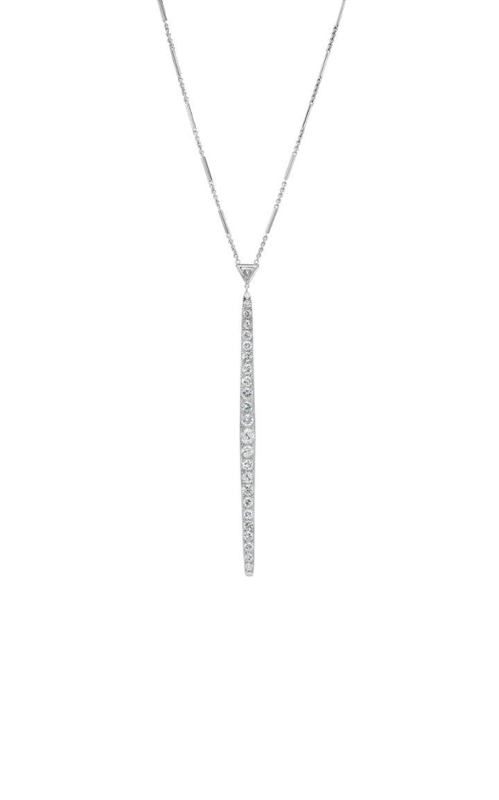 Mindi Mond Diamond-bar Pendant Platinum Necklace